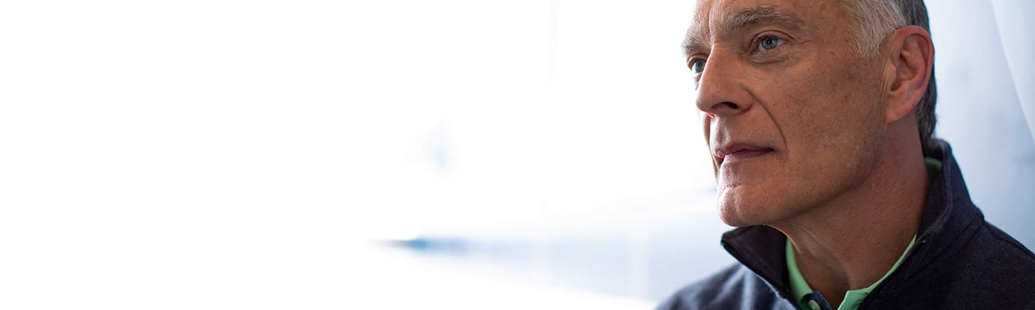 Man looking off into the distance.