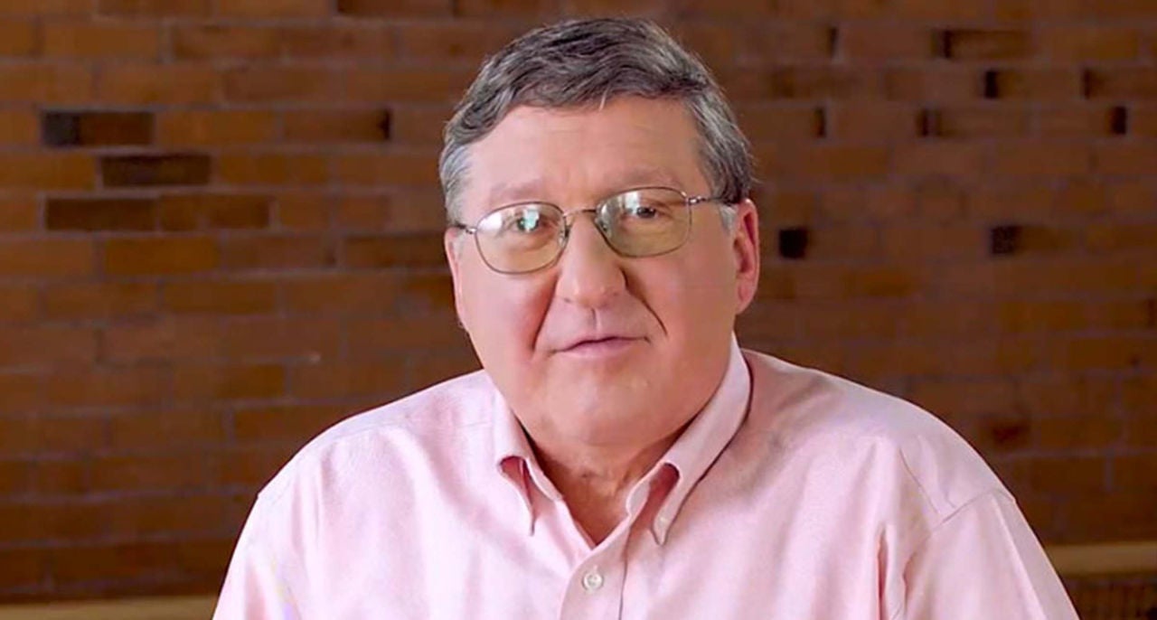 Patient Henry looking at the camera.